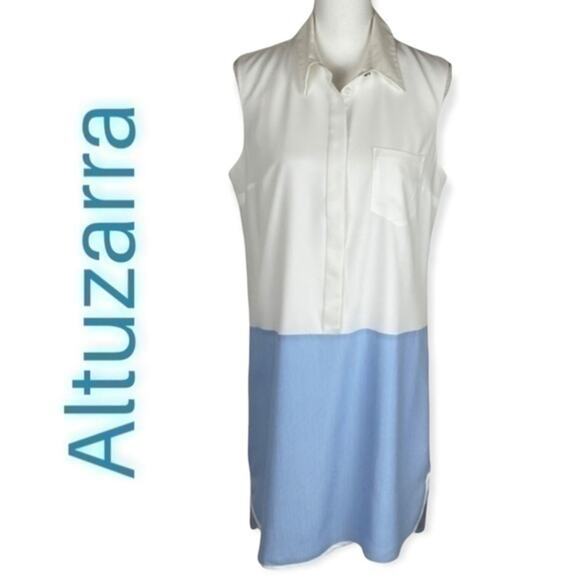 Altuzarra  Drop Waist Sleeveless‎ Button Casual  Minimalist Dress NWOT Size M - Picture 2 of 14
